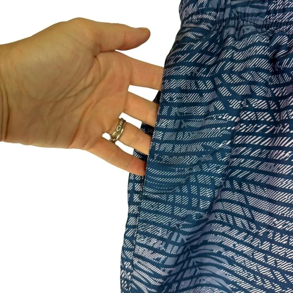 IKE by Ike Behar Swimsuit‎ Trunks Mens Sz M Blue Floral Drawstring Mesh Tropical